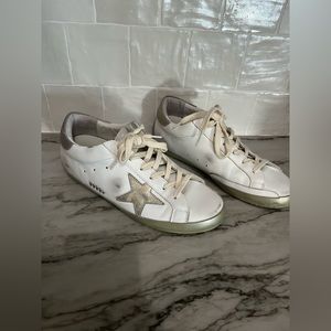 Golden Goose Super-Star White Gold Star size 40